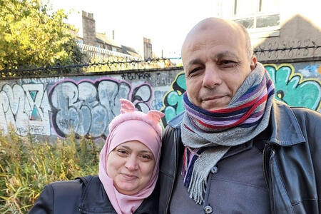 Refugee couple in Edinburgh