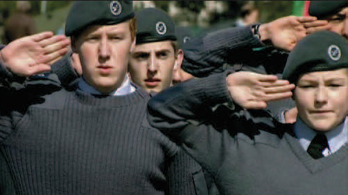 Cadet forces saluting